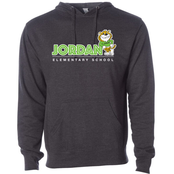 ADULT - WIDE LOGO - HOODIE - CHARCOAL HEATHER GREY - $9Z6MDV$ Thumbnail