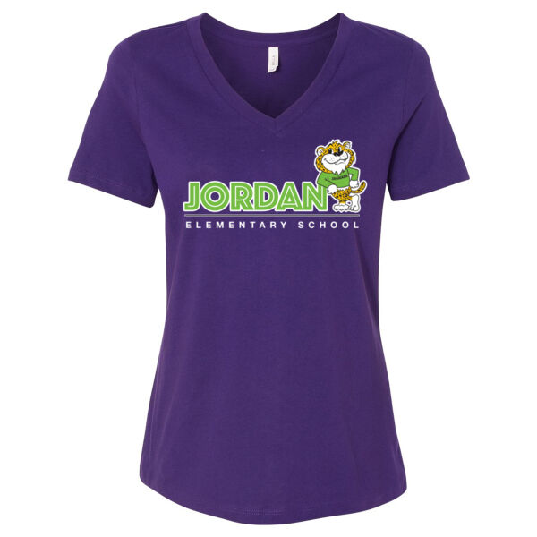 WOMEN'S ADULT - WIDE LOGO - RELAXED V-NECK T-SHIRT - $ENYT3K$ Thumbnail